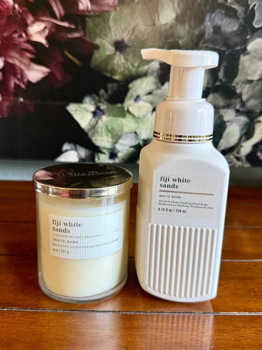 NEW 2-Pc FIJI WHITE SANDS BBW Single Wick Candle & Foaming Hand